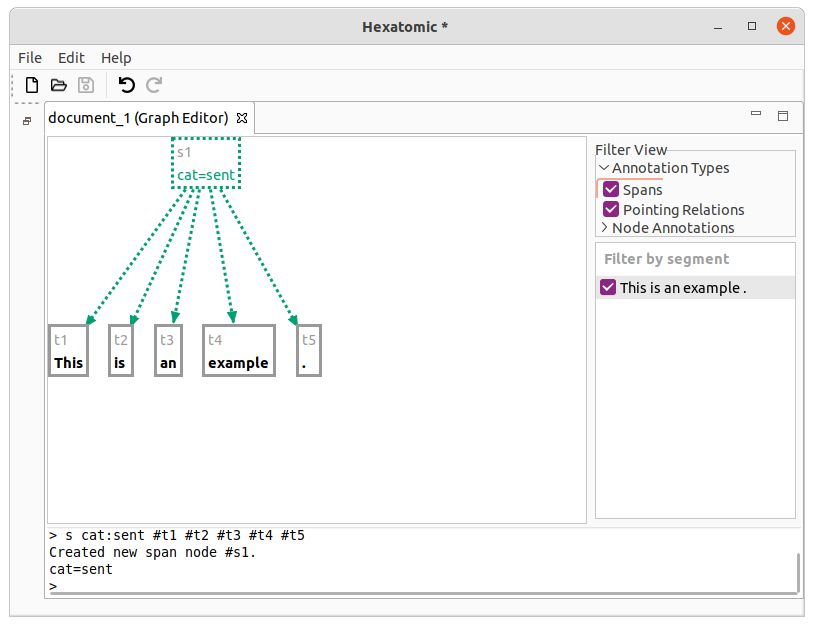 Output after adding an NP node