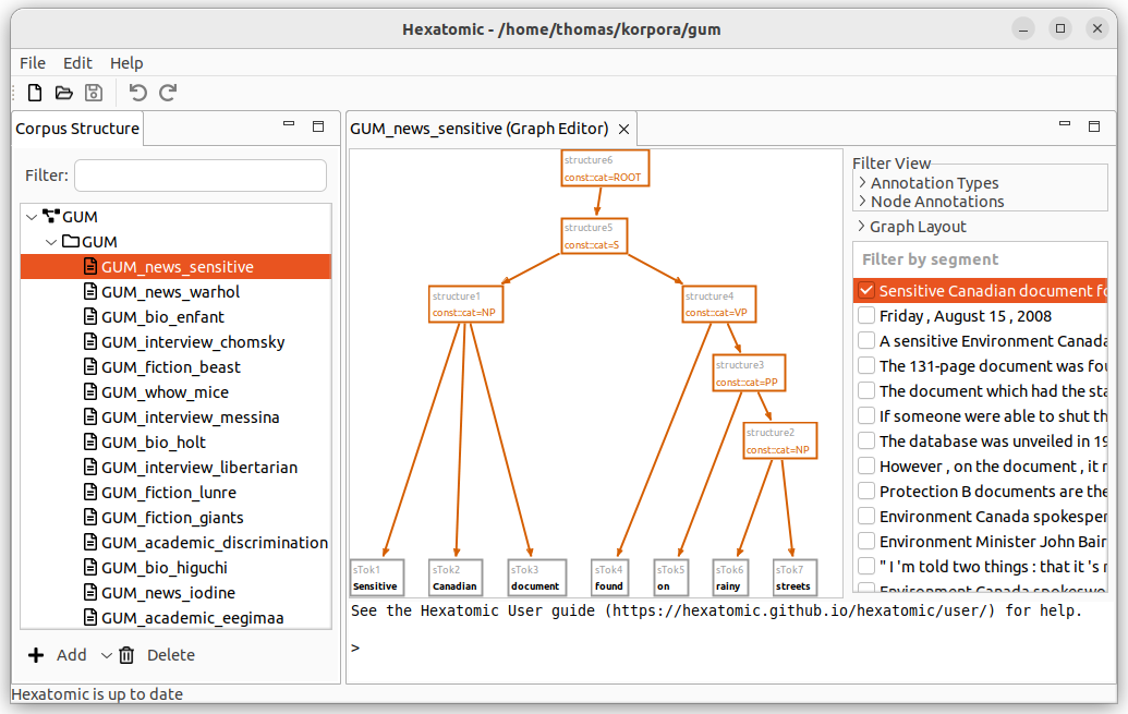 Screenshot of the graph editor